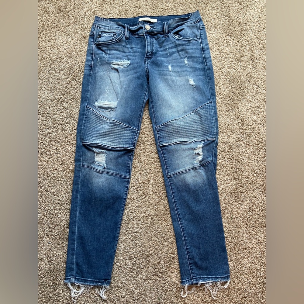 KanCan, frayed bottoms, rips, textured